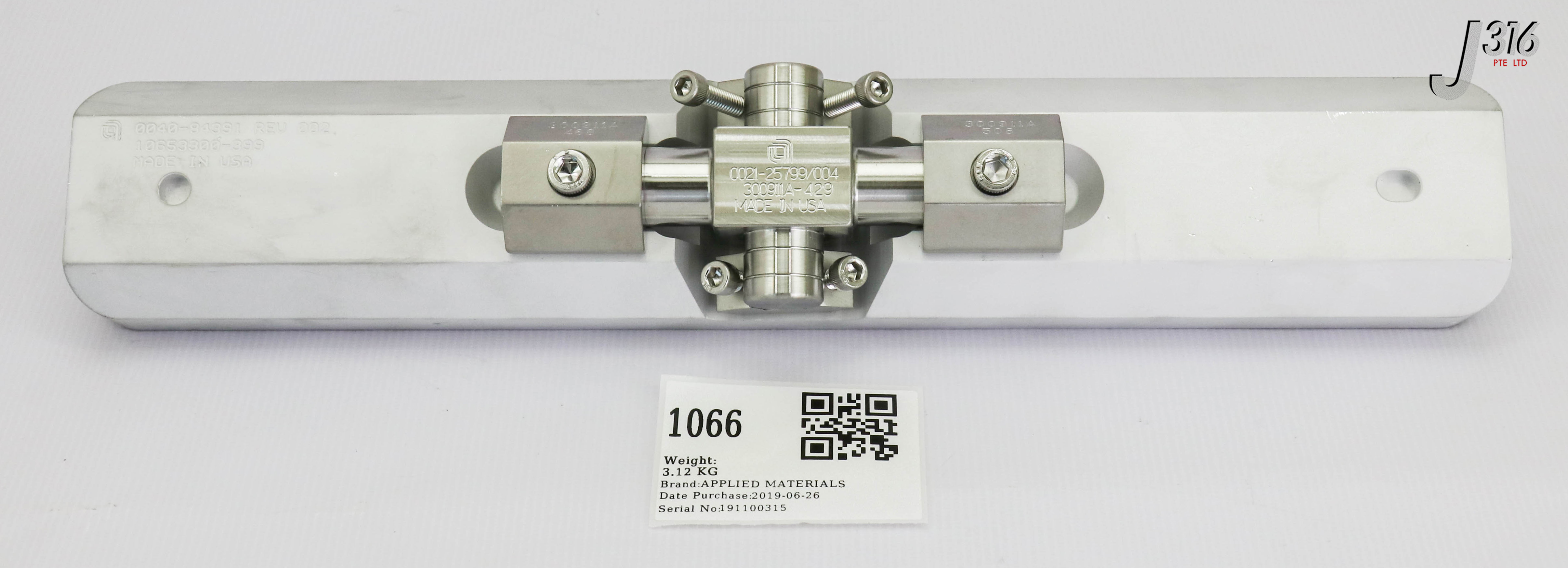 。 1066 APPLIED MATERIALS DOOR SPD SLIT VLV VITON PROCESS 0040-84391